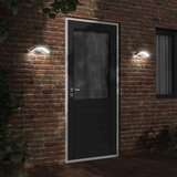  Vanjska LED zidne svjetiljke sa senzorom crne aluminij | shoptok.hr