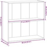 vidaXL Knjižna omara siva sonoma 80x30x77 cm inženirski les | Shoptok.si