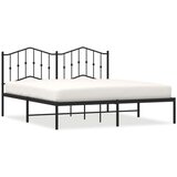 Metalni okvir za krevet s uzglavljem crni 183x213 cm | shoptok.hr