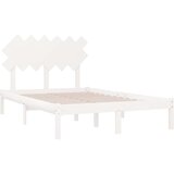  Za krevet bijeli 120 x 200 cm od masivnog drva | shoptok.hr
