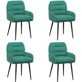 vidaXL Jedilni stoli 4 pcs Žamet Turkizna 59 x 59,5 x 90 cm, (5000296791) | Shoptok.si