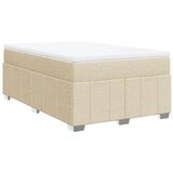 vidaXL Box spring postelja z vzmetnico krem 120x190 cm blago, (21307210) | Shoptok.si
