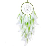 INF Boho stenska dekoracija iz perja, stenska dekoracija za spalnico green+white, (21779028) | Shoptok.si