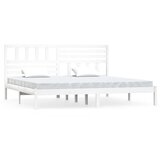Furnova Posteljni okvir bel iz borovine 200x200 cm, (21938392) | Shoptok.si