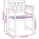  Vrtne stolice 6 pcs Prirodna Čvrsto drvo akacije | shoptok.hr