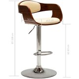 Barska Barski stolček krem ukrivljen les in umetno usnje, (20700219) | Shoptok.si