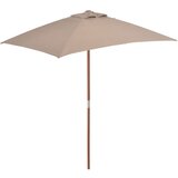 vidaXL Zunanji senčnik z lesenim drogom 150x200 cm taupe barve | Shoptok.si