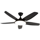 QAZQA Moderni stropni ventilator črne barve z daljinskim upravljalnikom vključno z LED - Vifte | Shoptok.si