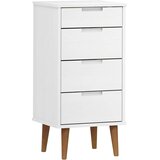  Ladičar MOLDE bijeli 40x35x82 cm od masivne borovine | shoptok.hr