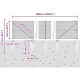  Zavarena Ograda s 13 Oštrih Stabljika Siva 0.5x50 m Čelik | shoptok.hr