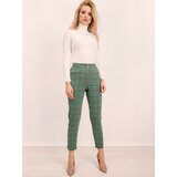 Fashion Hunters BSL Zelené kostkované kalhoty | Shoptok.si