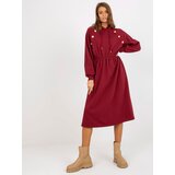 RELEVANCE Dress-RV-SK-8336.12P-burgundy | Shoptok.si