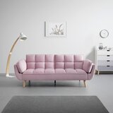 Bessagi Home zofa s posteljno funkcijo cora, roza, žamet | Shoptok.si