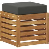  Stolčka 2 Kos Naravna in antracitna Masiven les akacije, (5000269503) | Shoptok.si
