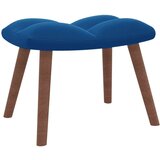  Stol za sproščanje s stolčkom moder žamet, (20821741) | Shoptok.si