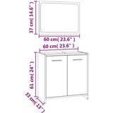  Set kupaonskog namještaja smeđa boja hrasta konstruirano drvo | shoptok.hr