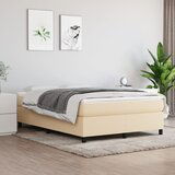 The Living Store Box spring postelja z vzmetnico krem 140x190 cm blago - Box Spring Postelja, (21449995) Cene