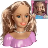 Magic Toys Glava lutke plave duge kose za češljanje s ukosnicama i dodacima Cijene