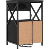 vidaXL Nočne omarice 2 pcs Črni hrast 40 x 31 x 60 cm Konstruiran les | Shoptok.si