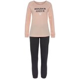 VIVANCE Pižama 'Dreams' svetlo roza / črna | Shoptok.si