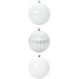  Set božićnih kuglica XXL 3 pcs Bijelo Plastika | shoptok.hr