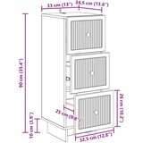  Predalna omara Črna 33 x 34,5 x 90 cm Inženirski les, (5000232455) | Shoptok.si