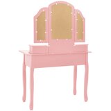  Toaletni stolić sa stolcem rozi 100x40x146 cm drvo paulovnije | shoptok.hr