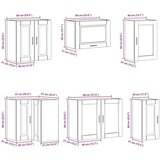 vidaXL 11-dijelni set kuhinjskih ormarića "Porto" bijelo izrađeno drvo | shoptok.hr