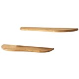 Kalune Design Police u setu 2 kom od punog hrasta u prirodnoj boji 100 cm Wavy – | shoptok.hr