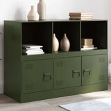 vidaXL Komoda maslinastozeleni 99 x 39 x 73 cm čelična | shoptok.hr