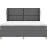 Box Spring Krevet s Madracem - Tamno Sivi 180x200 cm Tkanina | shoptok.hr