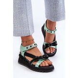 Kesi Women's sandals with bow D&A green | shoptok.hr