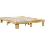 vidaXL posteljni okvir brez vzmetnice 160x200 cm masivni les hrast | Shoptok.si