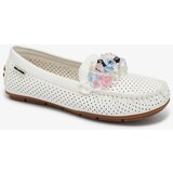 Resti Women's openwork white moccasins with decorative crystals Cizzas | Shoptok.si