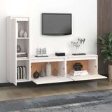 TV ormarići 3 kom bijeli od masivne borovine | shoptok.hr