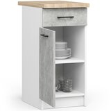 AKORD Oliwia Kuhinjska Spodnja Omarica, 1 Predal In Delovni Pult, Bela/Beton, (5000333136) | Shoptok.si