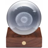 Gingko Temno rjava namizna svetilka s steklenim senčnikom (višina 12 cm) Amber -