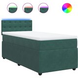 Maison Chic Box spring postelja - Vzmetna postelja z vzmetnico temno zelen 90x190 cm žamet SL10523, (21900222) | Shoptok.si