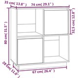 Komoda smeđa boja meda 74 x 35x 80 cm od masivne borovine | shoptok.hr