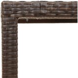  Vrtni stol sa staklenom pločom smeđi 190x90x75 cm od poliratana | shoptok.hr