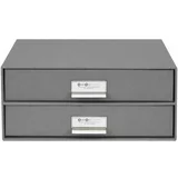 Bigso Box of Sweden siva dvoetažna ladica za dokumente Birger, 33 x 25,5 cm