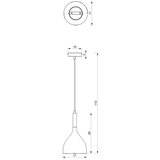  Luster na sajli NOAK 1xE27/15W/230V crna/hrom | Eponuda.com