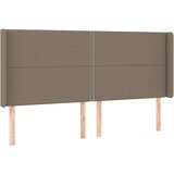  Uzglavlje s ušima smeđesivo 183x16x118/128 cm od tkanine | shoptok.hr