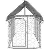 vidaXL Vanjski kavez za pse s krovom 400 x 100 x 150 cm | shoptok.hr