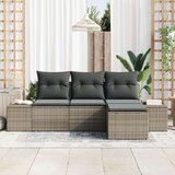  Set od 4 komada vrtnih kauča s jastuком siva poli ratan | shoptok.hr