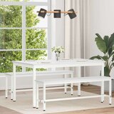  Jedilna miza Bela 150 x 90 x 75 cm Masivno borovo les, (5000268938) | Shoptok.si