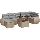 Maison Chic Seti vrtnega pohištva - Vrtna garnitura - Vrtni pohištvo set 8-delna z blazinami bež poli ratan, (21800066) | Shoptok.si