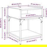  Noćni ormarić 2 pcs Staro drvo 40 x 40 x 50 cm | shoptok.hr