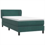 Box spring postelja z vzmetnico temno zelena 80x220 cm žamet, (22011464) | Shoptok.si
