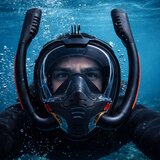  Maska za ronjenje i snorling L/XL - crveno/crna | shoptok.hr